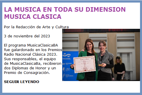 MUSICA CLASICA PREMIO